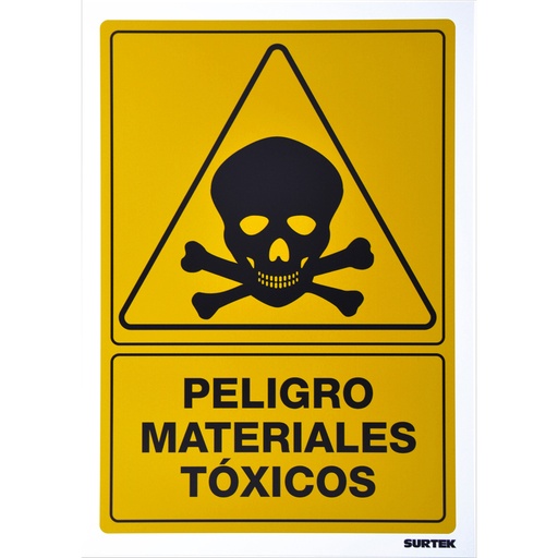 [SES35] Señal "Peligro materiales tóxicos" Surtek