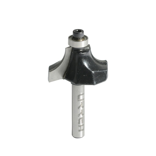 [BR1418] Broca para router de acero redondeadora con balero para moldura 1-1/2" zanco de 1/4" Urrea