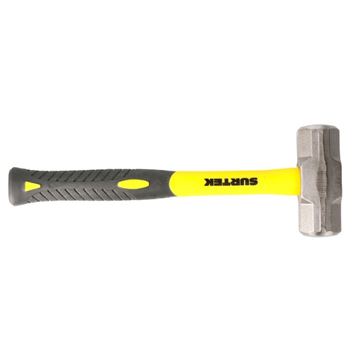 [MARR3FV] Marro octagonal cabeza forjada con mango corto de fibra de vidrio de 12", 3 lb Surtek