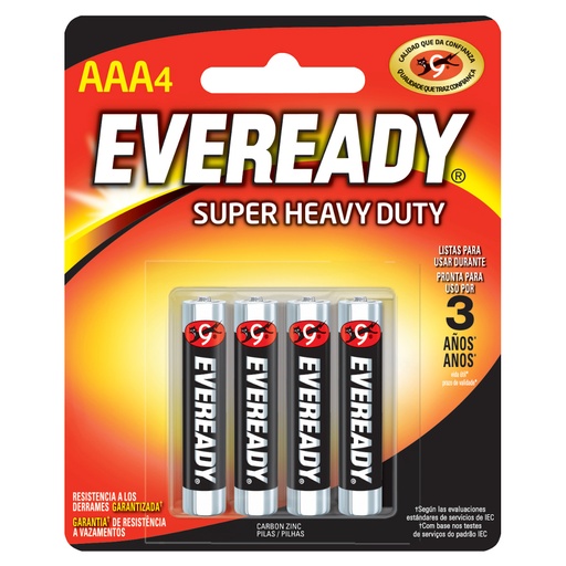 [1212-4] Pila alcalina Eveready® "AAA", 4 piezas Surtek