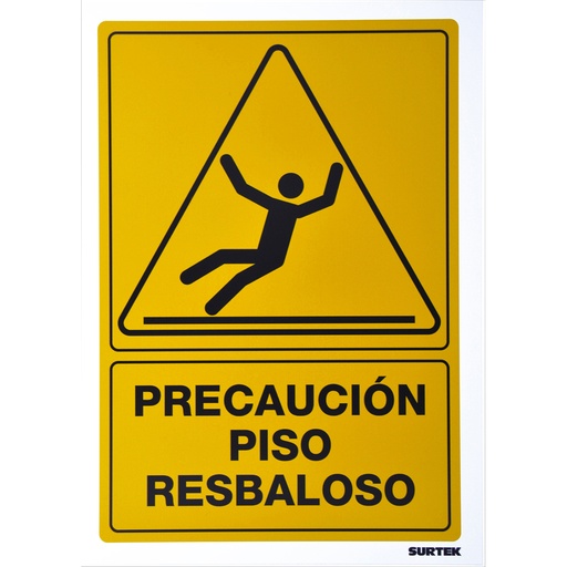 [SES33] Señal "Precaución piso resbaloso" Surtek