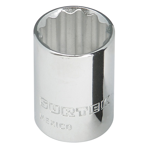 [F5122] Dado cuadro de 3/8", 12 puntas, en pulgadas, 11/16" Surtek