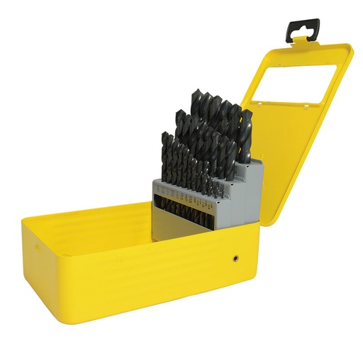 [JBAVN29] Juego de brocas negras de acero de alta velocidad zanco recto, 29 piezas Surtek