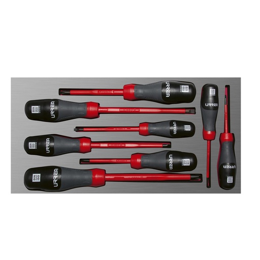[CH119L] Juego de destornilladores con mango trimaterial 1000 V, varias puntas 8 piezas, CH119L-C Urrea