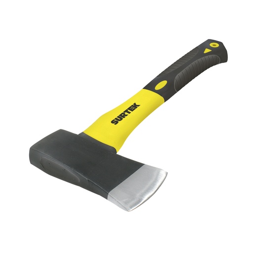 [HC1 1/2F] Hacha cazadora con cabeza forjada en acero con mango de fibra de vidrio 14", 1-1/2 lb Surtek