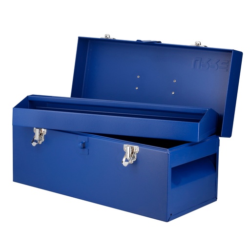 [D4A] Caja portaherramientas métalica con asa plástica color azul 17" x 7" x 7" Urrea