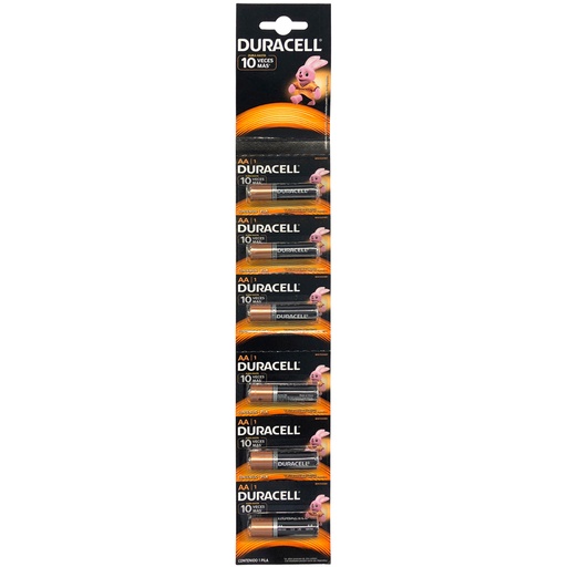 [MN1500B1] Tira de pilas alcalinas Duracell® "AA", 6 piezas Surtek