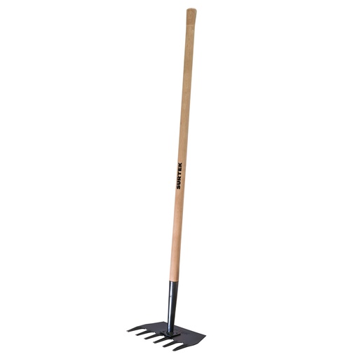 [RASTML] Rastrillo McLeod con mango de madera 48", 6 dientes Surtek