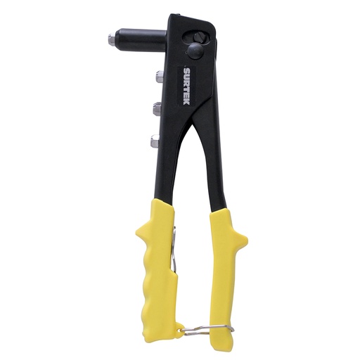 [112520] Remachadora manual de nariz larga con 4 boquillas, 10" Surtek