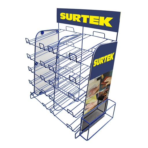 [RLIJA] Rack despachador de mostrador para lijas 50 x 28 x 65 cm Surtek