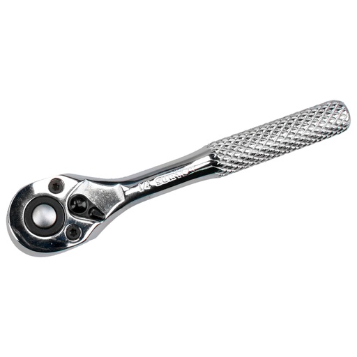 [F4449] Matraca reversible cromada, quick release, para dado cuadro de 1/4" Surtek