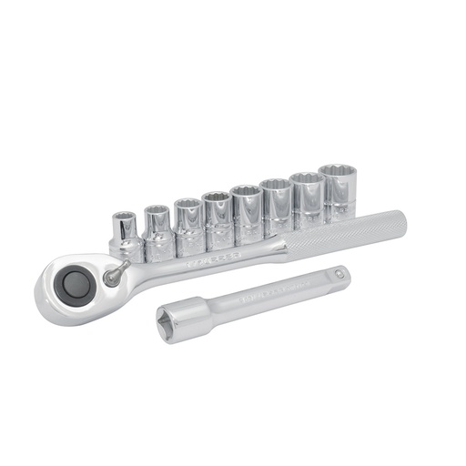 [JBUA01S] Juego de dados y accesorios cuadro de 1/2" en pulgadas, 10 piezas Urrea