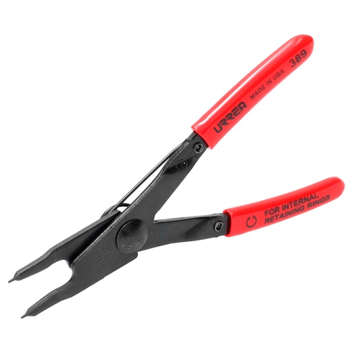 [389] Pinza para anillos de retención con mango rubber grip fijas tipo interno ángulo de 0° Urrea
