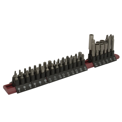 [60142] Juego combinado de puntas hexágono de 1/4" con adaptador magnético, 42 pz en blíster Urrea
