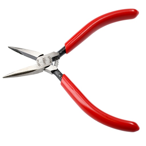 [282GR] Pinza para electricista con mango rubber grip de 4-3/4" punta larga sin corte con resorte Urrea