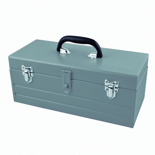 [CM24G] Caja portaherramientas metálica color gris con charola 23" x 9" x 7" Surtek