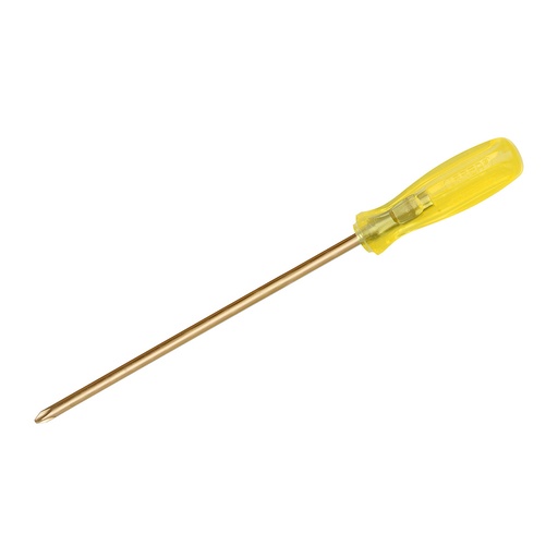 [UH9686] Destornillador de bronce-aluminio antichispa con mango ámbar, punta phillips de #3 Urrea
