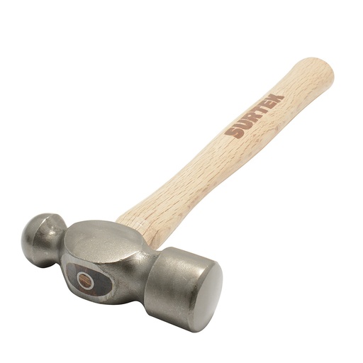 [8S] Martillo de bola pulido con mango de madera de encino de 13", 8 oz Surtek
