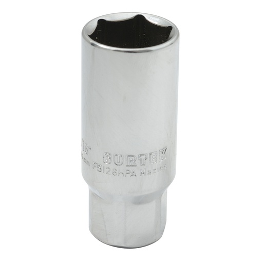 [F5126HPA] Dado para bujía con neopreno en pulgadas, cuadro 3/8", 6 puntas, 13/16" Surtek