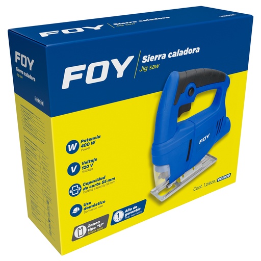 [SK302B] Sierra caladora 65 mm 400 W 120 V, 0 - 3,300 RPM Foy