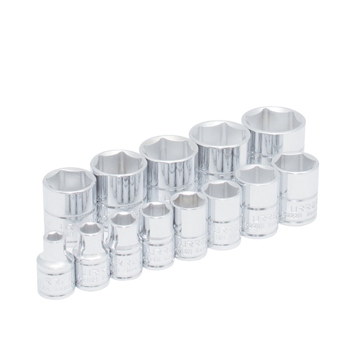 [52126] Juego de dados cuadro de 3/8", 6 puntas, en pulgadas, 13 piezas Urrea