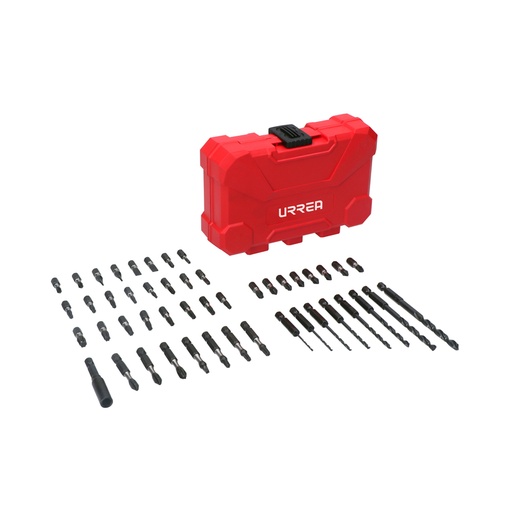 [JUP48] Juego de puntas y accesorios con sistema de amortiguación de impacto, 48 pz en estuche pls Urrea