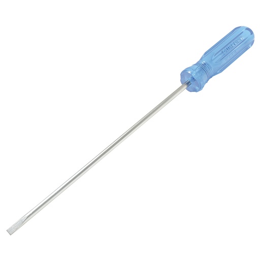[D327] Destornillador con mango azul, punta cabinet barra redonda 1/8" x 8" Surtek
