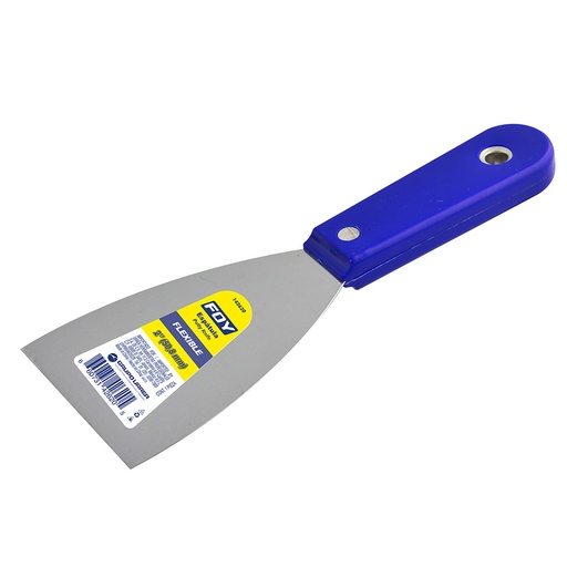 [142620] Espátula flexible de acero de alto carbón con mango plástico 2" Foy