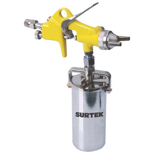 [PPT1] Pistola para pintar terminados con vaso, capacidad 200 ml, 72 PSI Surtek