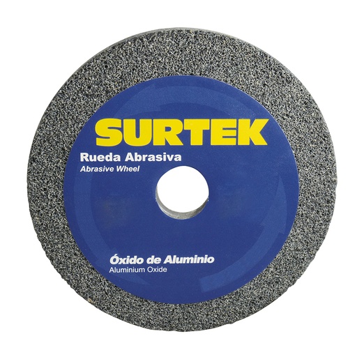 [128002] Rueda abrasiva de óxido de aluminio grano 36, 5" x 3/4" Surtek