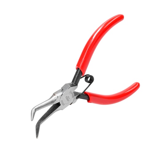 [28520] Pinza para electrónica con mango rubber grip de 5-11/32" punta aguja doblada 45° Urrea