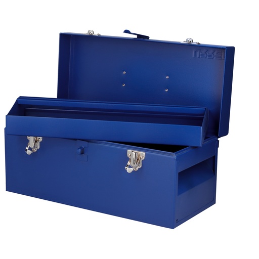 [D3A] Caja portaherramientas métalica con asa plástica color azul 16" x 7" x 7" Urrea