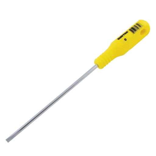 [D425] Destornillador con mango amarillo, punta cabinet barra redonda 1/8" x 6" Surtek