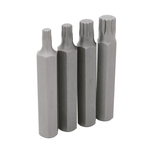 [J607] Juego de puntas bristol hexágono de 1/2", 4 piezas en blíster Urrea