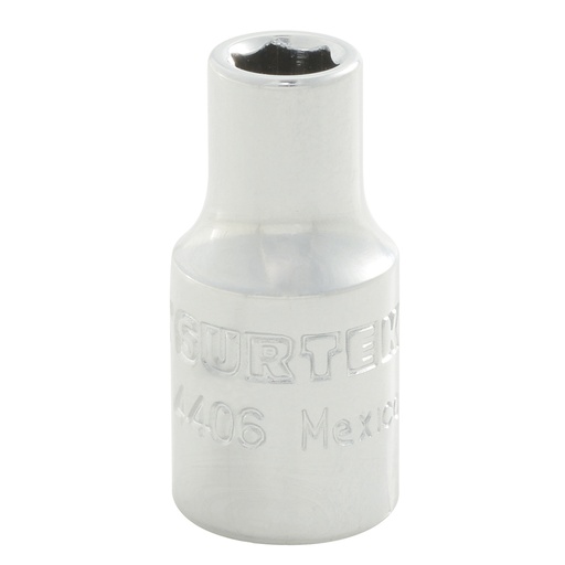 [4406] Dado cuadro de 1/4", 6 puntas, en pulgadas, 3/16" Surtek