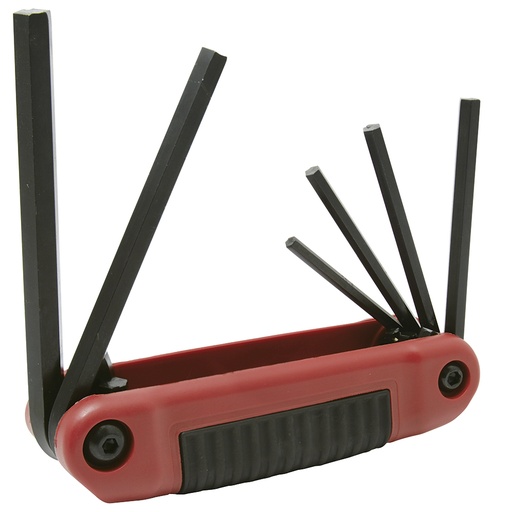 [4994B] Juego de llaves hexagonales tipo navaja en pulgadas 5/32" a 3/8" estuche bimaterial, 6 pz Urrea