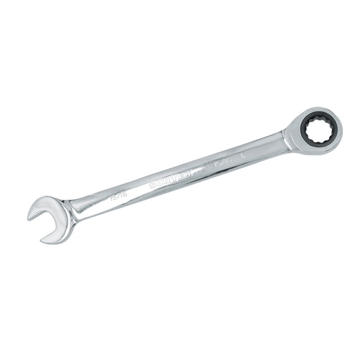 [100546] Llave combinada pulido espejo de matraca en pulgadas, 12 puntas, 7/8" Surtek