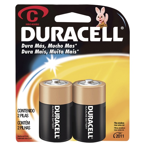 [MN1400] Pila alcalina Duracell® "C", 2 piezas Surtek
