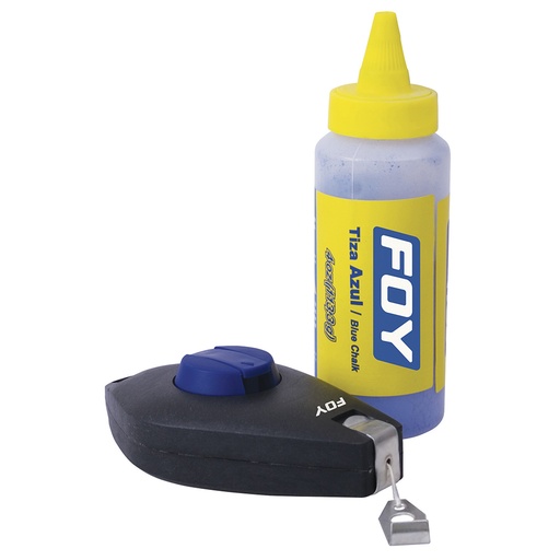 [142611] Juego de tiralíneas plástico 30 m, con tiza, 2 piezas Foy