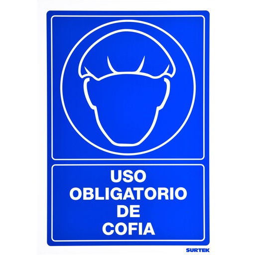 [SES25] Señal "Uso obligatorio de cofia" Surtek
