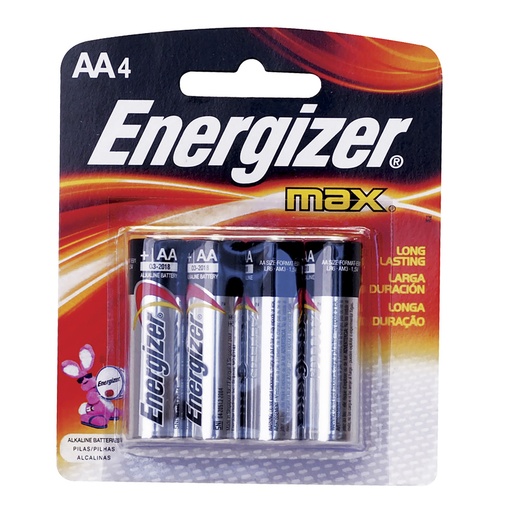 [E91BP-4] Pila alcalina Energizer® "AA",  4 piezas Surtek