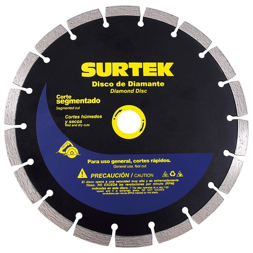 [123471] Disco de diamante segmentado, 4" Surtek
