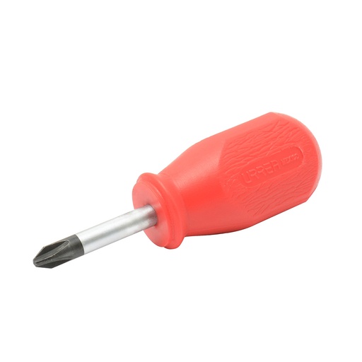 [9671R] Destornillador con mango rojo, tipo trompo punta Phillips barra redonda #2 x 1-3/8" Urrea