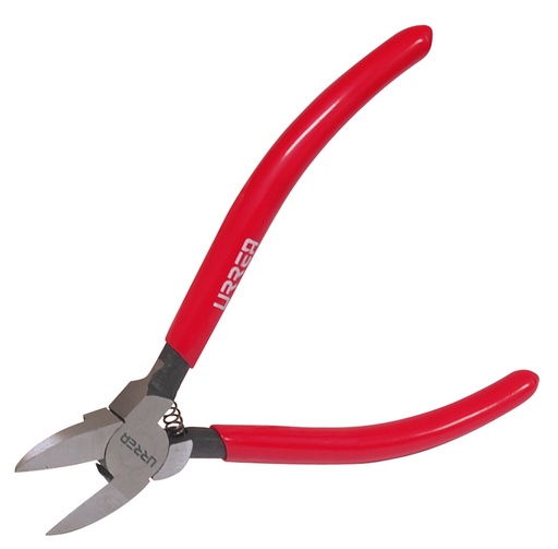 [211G] Pinza corte al ras para plástico y materiales no ferroso con mango rubber grip 5" Urrea