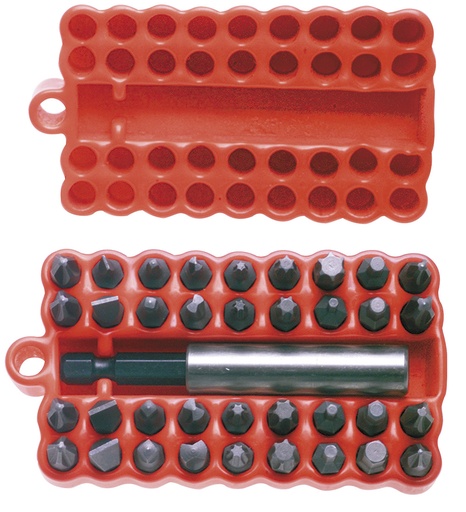 [61927] Juego combinado de puntas hexágono de 1/4" con adaptador magnético, 37 pz en blíster Urrea