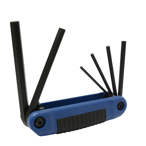 [4973BM] Juego de llaves hexagonales tipo navaja métricas 3 a 10 mm estuche bimaterial, 6 pz Urrea