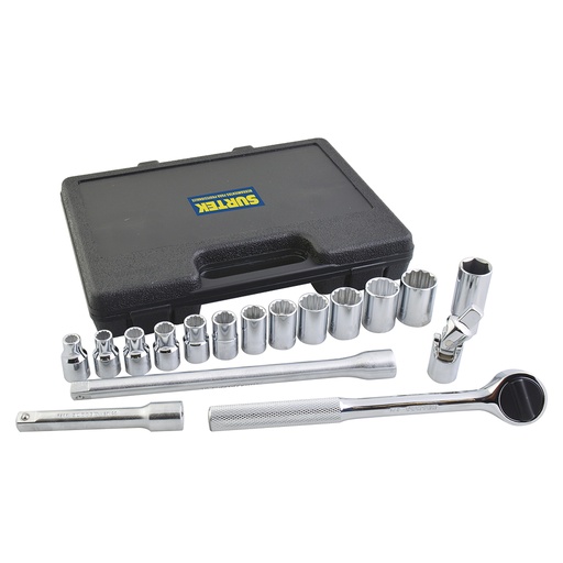 [F5800T] Juego de dados con punta torx cuadro de 1/2", 4 piezas Surtek