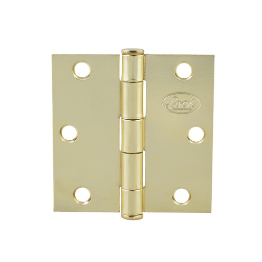 [LBC40LB] Bisagra cuadrada perno suelto de acero latón brillante 4" x 4" Lock