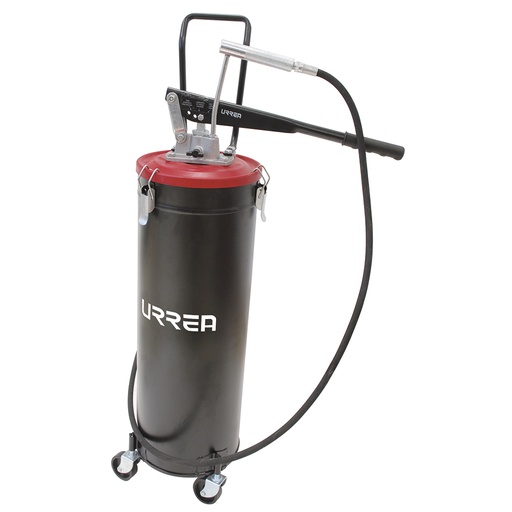 [23622] Inyector de grasa con cubeta de palanca con ruedas de 20 kg, 4,000 PSI Urrea