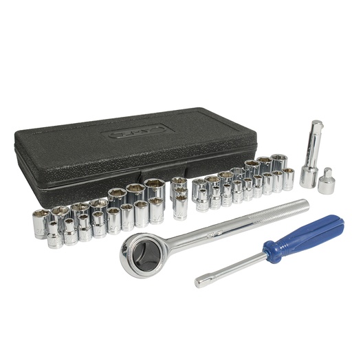 [144006] Juego combinado de herramienta 38 piezas, con estuche plástico Foy